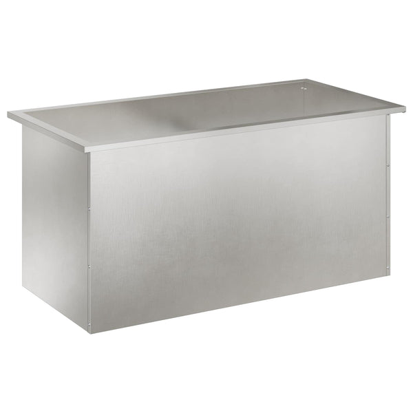 Puutarhan istutuslaatikko LED-valolla Hopea 50 x 100 x 48 cm