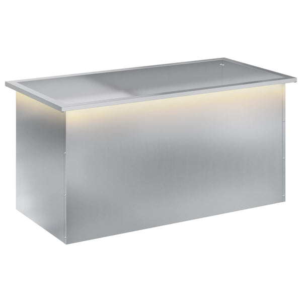 Puutarhan istutuslaatikko LED-valolla Hopea 50 x 100 x 48 cm