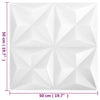 Seinäpaneelit 24 kpl 50 x 50 cm Origami Valkoinen XPS Vaahdon