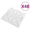 Seinäpaneelit 48 kpl 50 x 50 cm Origami Valkoinen XPS Vaahdon