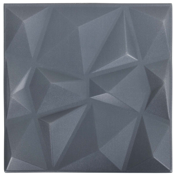 Seinäpaneelit 48 kpl 50 x 50 cm Timanttiharmaa XPS Vaahdon