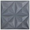 Seinäpaneelit 24 kpl 50 x 50 cm Origami Harmaa XPS Vaahdon