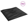Seinäpaneelit 12 kpl 50 x 50 cm Musta Kivi XPS Vaahdon