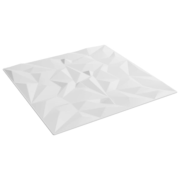 Seinäpaneelit 24 kpl 50 x 50 cm valkoinen XPS Vaahdon