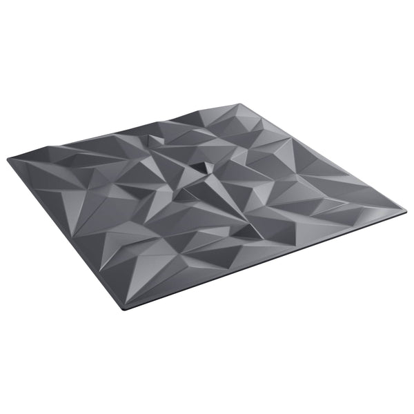 Seinäpaneelit 48 kpl 50 x 50 cm Ametistiharmaa XPS Vaahdon