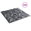 Seinäpaneelit 48 kpl 50 x 50 cm Ametistiharmaa XPS Vaahdon