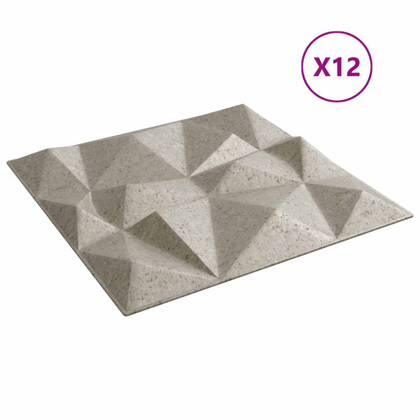 Seinäpaneelit 12 kpl 50 x 50 cm Timanttibetoni XPS Vaahdon