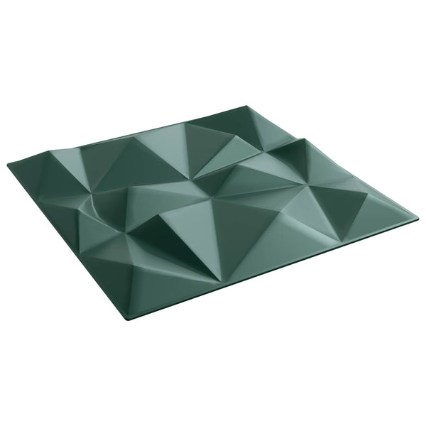 Seinäpaneelit 12 kpl 50 x 50 cm Timanttivihreä XPS Vaahdon