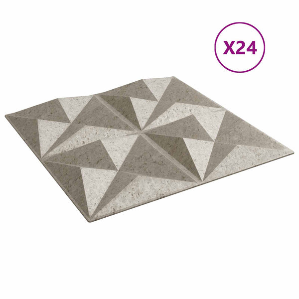 Seinäpaneelit 24 kpl 50 x 50 cm Origamibetoni XPS Vaahdon
