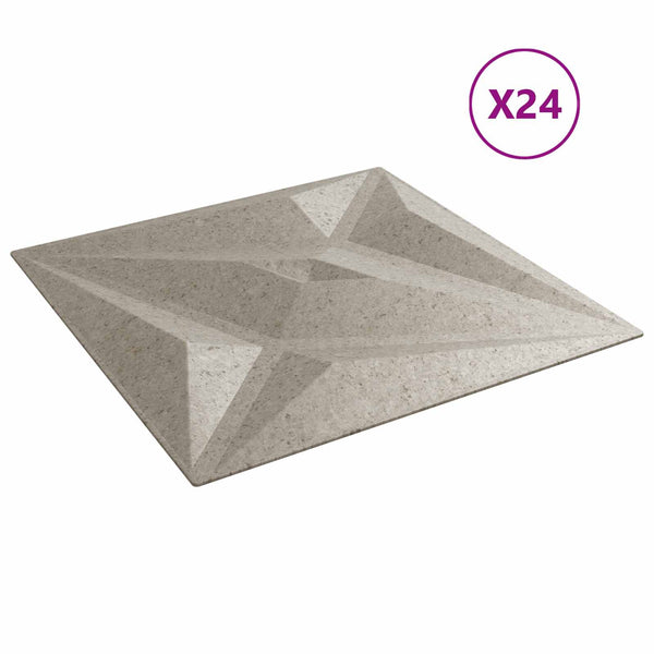 Seinäpaneelit 24 kpl 50 x 50 cm Tähtibetoni XPS Vaahdon