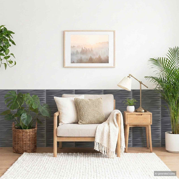 Seinäpaneelit 12 kpl 50 x 50 cm Kiviharmaa XPS Vaahdon