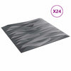 Seinäpaneelit 24 kpl 50 x 50 cm Kiviharmaa XPS Vaahdon