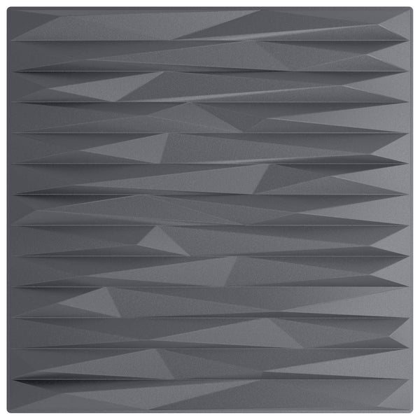 Seinäpaneelit 48 kpl 50 x 50 cm Kiviharmaa XPS Vaahdon