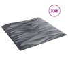 Seinäpaneelit 48 kpl 50 x 50 cm Kiviharmaa XPS Vaahdon
