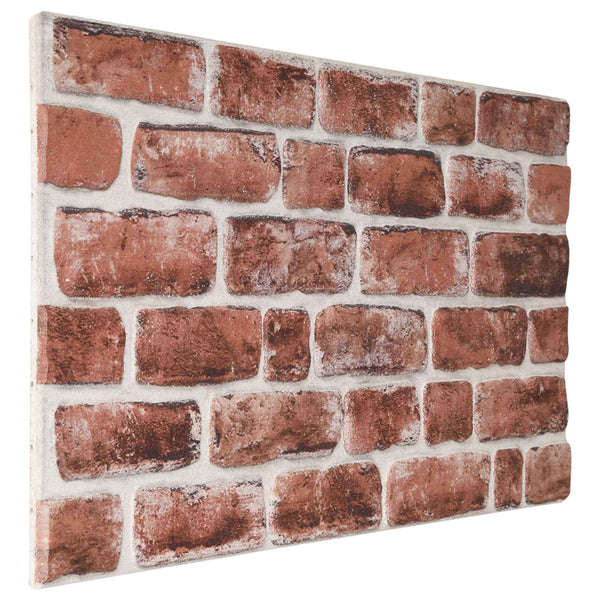 Seinäpaneelit 10 kpl 100 x 50 cm Tumma ruskea ja valkoinen