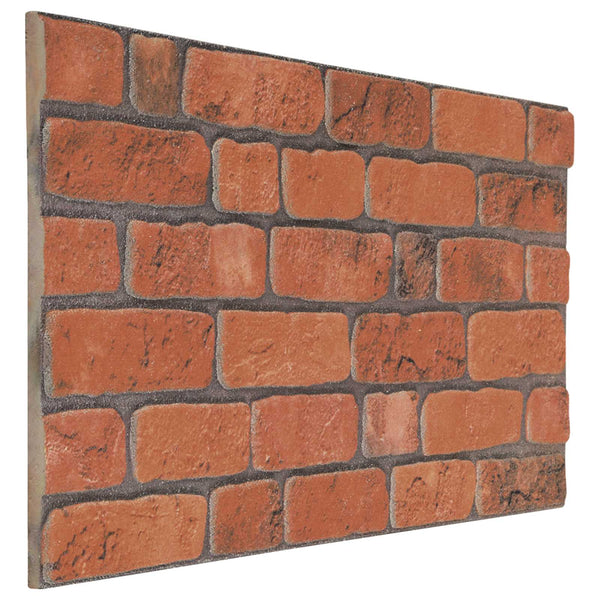 Seinäpaneelit 10 kpl 100 x 50 cm Terrakotta EPS vaahtomuovi