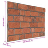 Seinäpaneelit 10 kpl 100 x 50 cm Terrakotta EPS vaahtomuovi