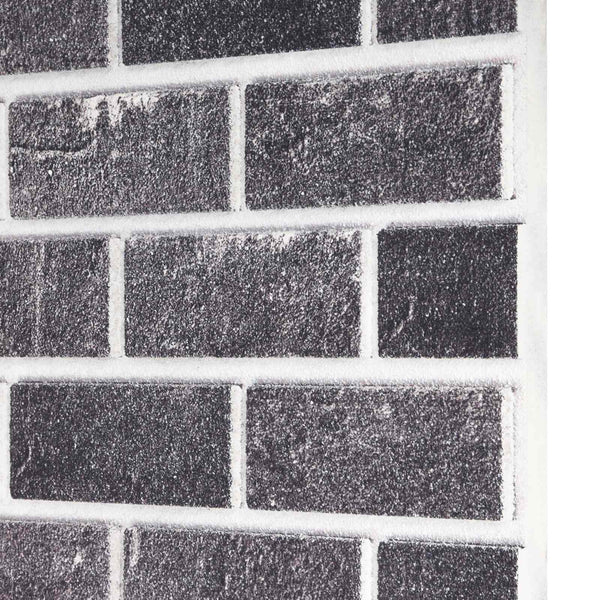 Seinäpaneelit 10 kpl 100 x 50 cm Mustat ja harmaa