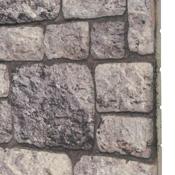 Seinäpaneelit 10 kpl 100 x 50 cm Harmaa ja valkoinen