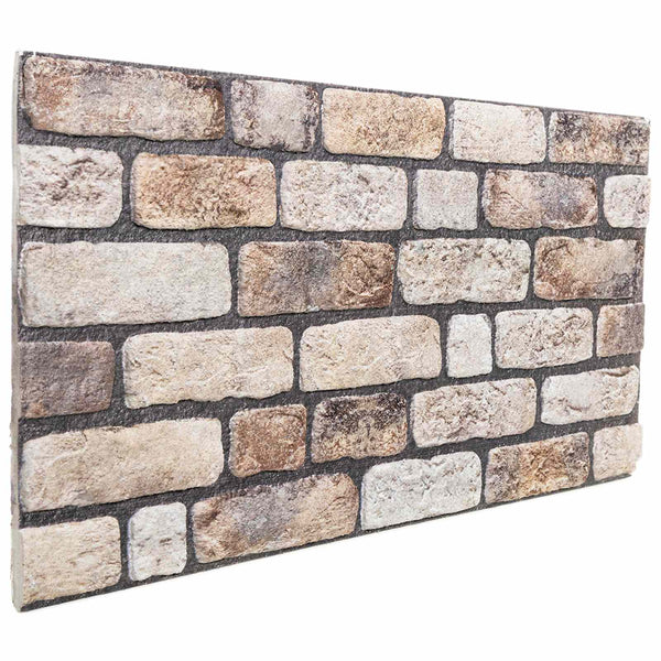 Seinäpaneelit 10 kpl 100 x 50 cm Vaaleanruskea EPS vaahtomuovi