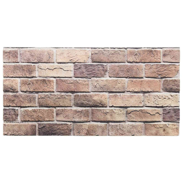 Seinäpaneelit 10 kpl 100 x 50 cm Ruskea ja harmaa
