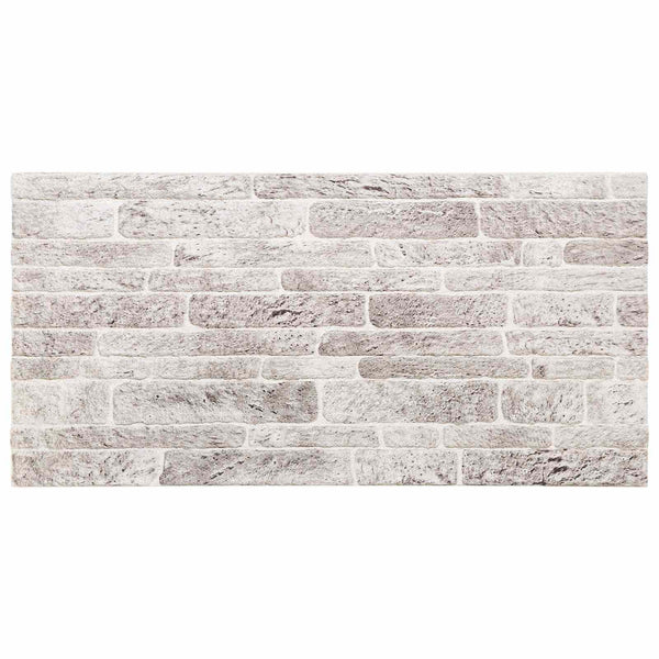 Seinäpaneelit 10 kpl 100 x 50 cm Vaaleanharmaa ja valkoinen