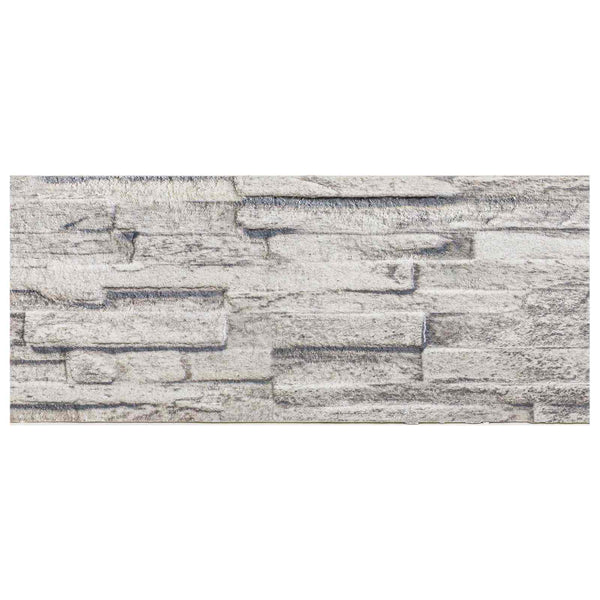 Seinäpaneelit 10 kpl 100 x 25 cm Vaaleanharmaa EPS vaahtomuovi