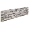 Seinäpaneelit 10 kpl 100 x 25 cm Vaaleanharmaa EPS vaahtomuovi