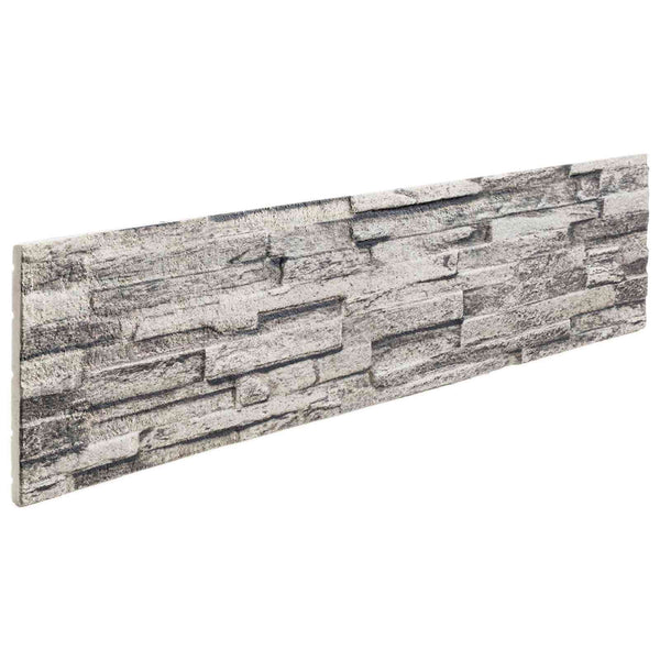 Seinäpaneelit 10 kpl 100 x 25 cm Vaaleanharmaa EPS vaahtomuovi