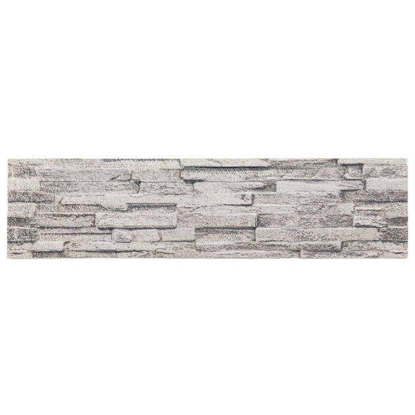 Seinäpaneelit 10 kpl 100 x 25 cm Vaaleanharmaa EPS vaahtomuovi