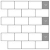 Metrolaatta 10 kpl Valkoinen harmaa 30 x 30 cm
