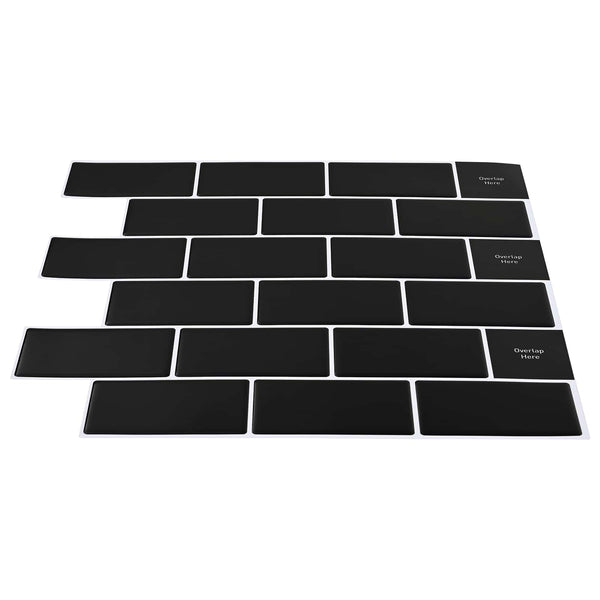 Metrolaatta 20 kpl Musta 30 x 30 cm Polyuretaani ja PET