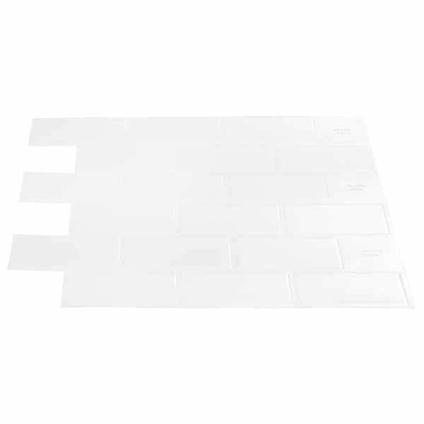 Metrolaatta 10 kpl valkoinen 30 x 30 cm Polyuretaani ja PET