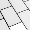Metrolaatta 10 kpl Valkoinen musta 30 x 30 cm