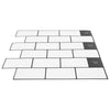 Metrolaatta 20 kpl Valkoinen musta 30 x 30 cm