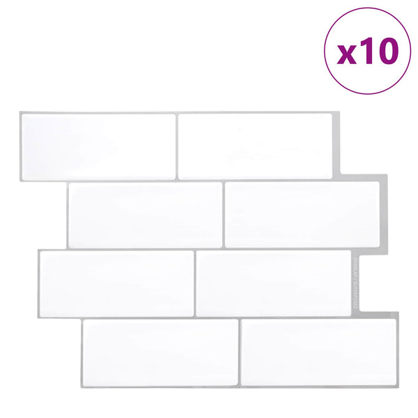 Metrolaatta 10 kpl Valkoinen harmaa 29 x 21 cm