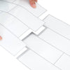 Metrolaatta 50 kpl Valkoinen harmaa 29 x 21 cm