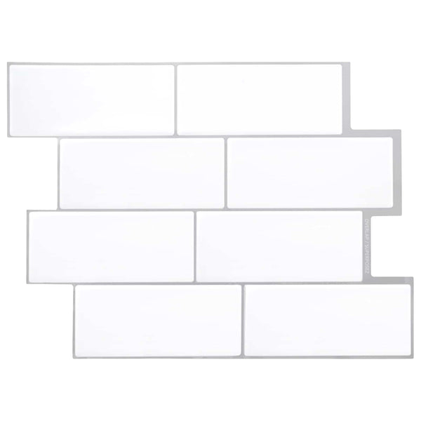 Metrolaatta 50 kpl Valkoinen harmaa 29 x 21 cm