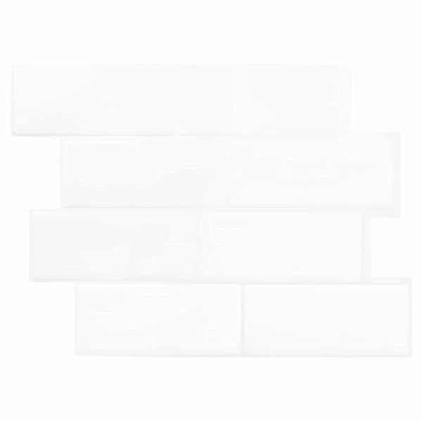 Metrolaatta 10 kpl valkoinen 29 x 21 cm Polyuretaani ja PET