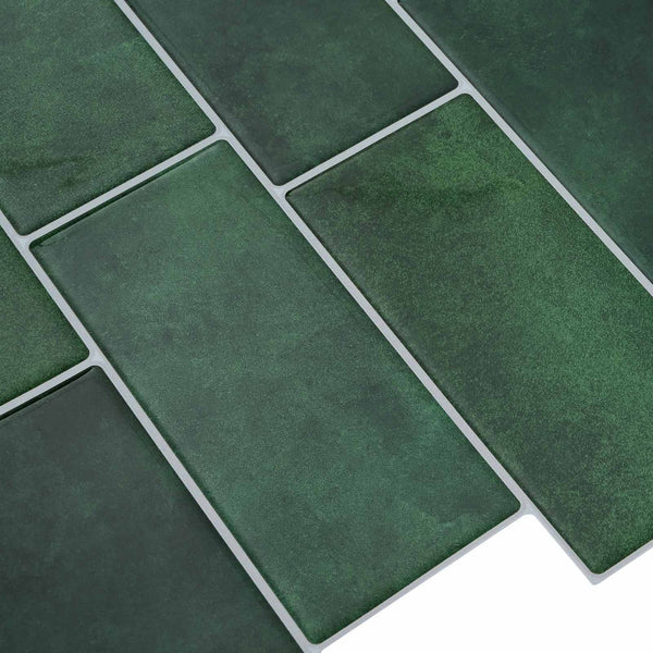 Metrolaatta 10 kpl Tummanvihreä 29 x 21 cm Polyuretaani ja PET