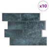 Metrolaatta 10 kpl Sinivihreä 29 x 21 cm Polyuretaani ja PET