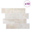 Metrolaatta 10 kpl Beige marmori 29 x 21 cm Polyuretaani ja PET