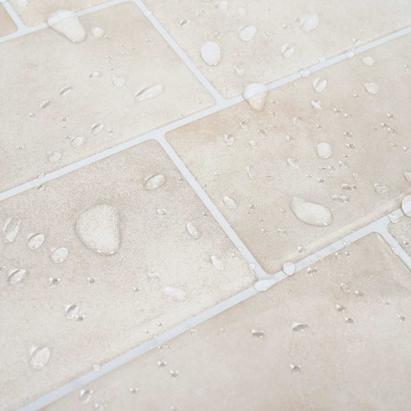 Metrolaatta 50 kpl Beige marmori 29 x 21 cm Polyuretaani ja PET