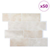 Metrolaatta 50 kpl Beige marmori 29 x 21 cm Polyuretaani ja PET