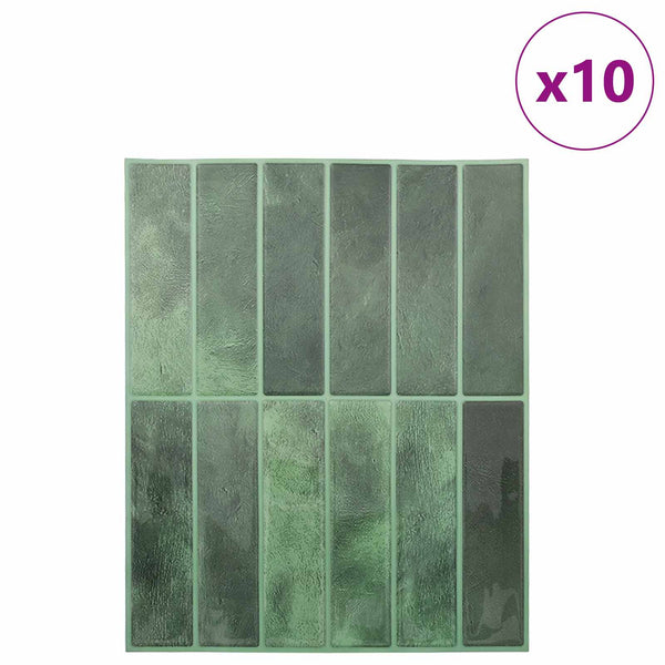 Suorakulmainen laatta 10 kpl Tummanvihreä 29 x 23 x 0,08 cm