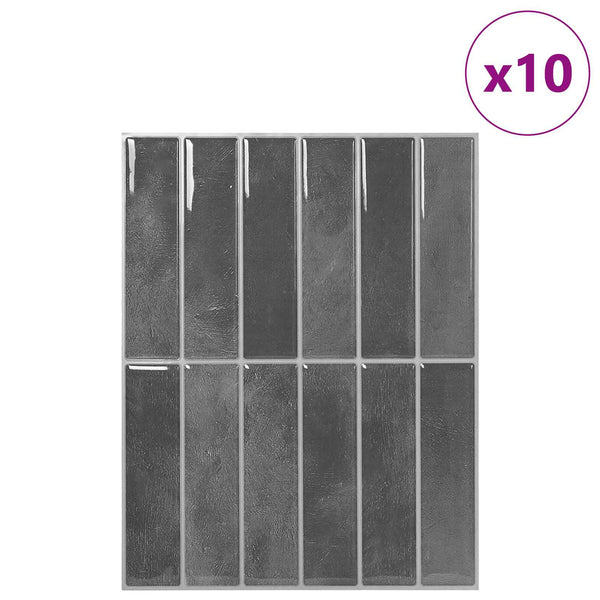 Suorakulmainen laatta 10 kpl Harmaa 29 x 23 x 0,08 cm