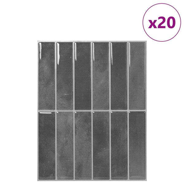 Suorakulmainen laatta 20 kpl Harmaa 29 x 23 x 0,08 cm