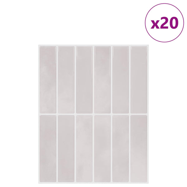 Suorakulmainen laatta 20 kpl Beige 29 x 23 x 0,08 cm