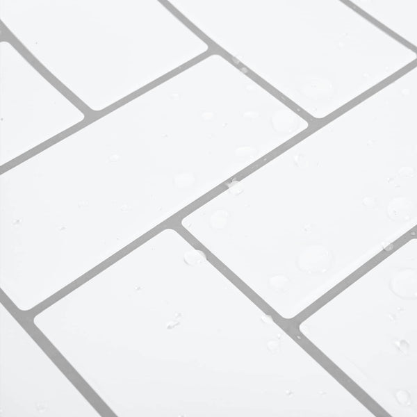 Herringbone-laatta 10 kpl Valkoinen harmaa 30 x 30 cm