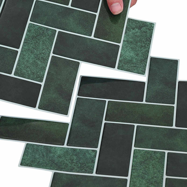 Herringbone-laatta 20 kpl Tummanvihreä 30 x 30 cm